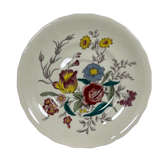 Spode Porcelain Style Gainsborough (Marlborough) Saucer S245AO Floral Vtg - Picture 1 of 4